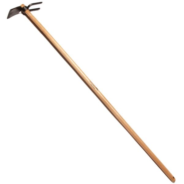 1113 - Tuinschoffel 2-tands - 130 cm essenhouten steel