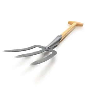 1329 - Vaste plant vork - 40 cm essenhouten T-greep