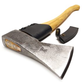 Bosbijl - 1000 gram - 60 cm essenhouten steel - leren beschermer - Nr. 0361